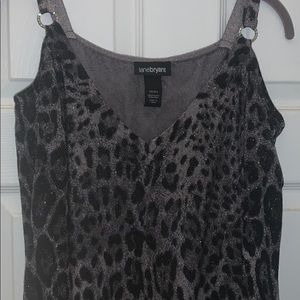 Lane Bryant leopard open shoulder top